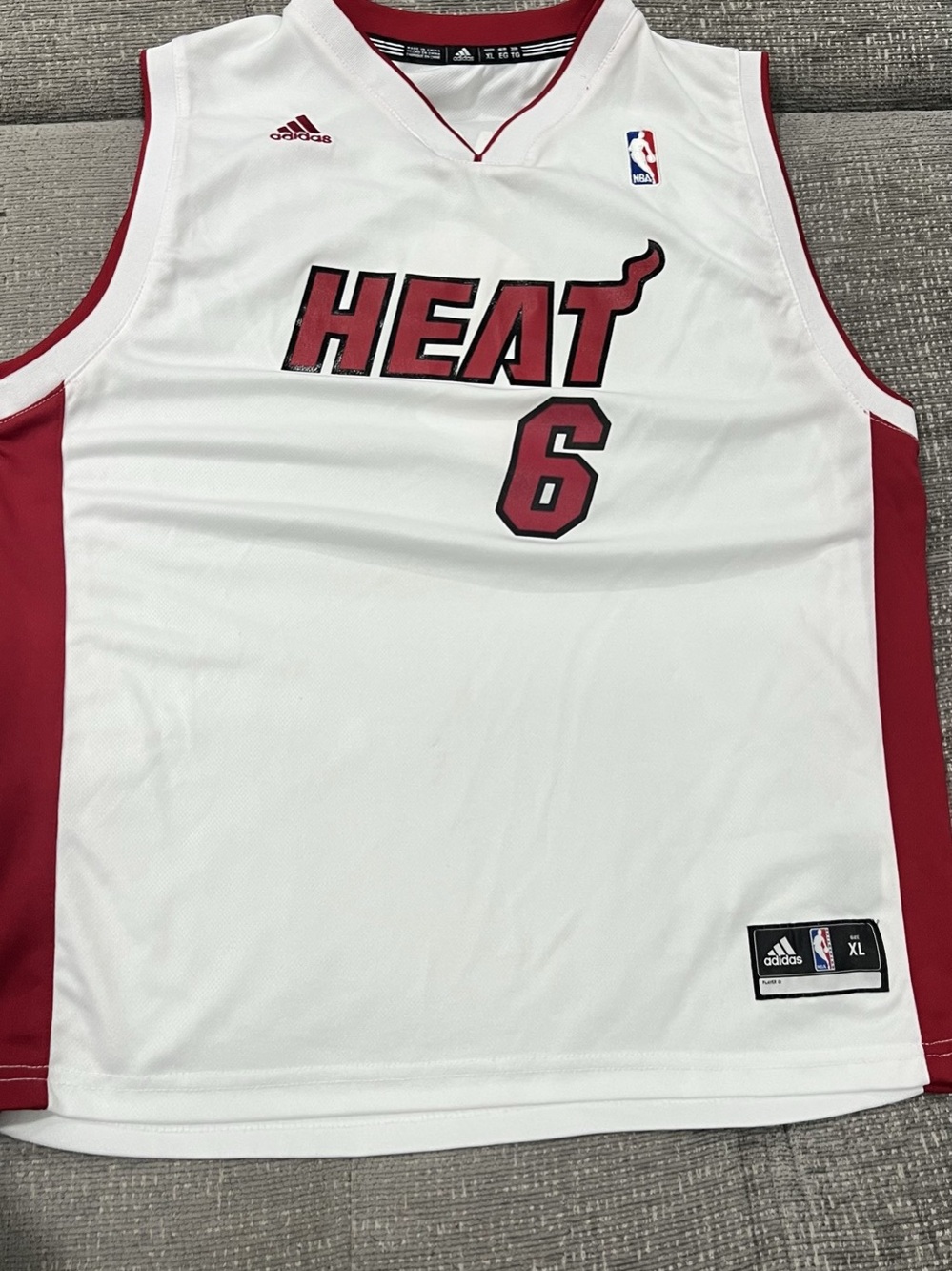 adidas LeBron James Miami Heat White Home Jersey Heat. T24